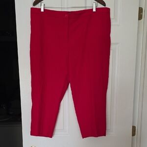 Mario Serrani Bold Red Cropped Trousers